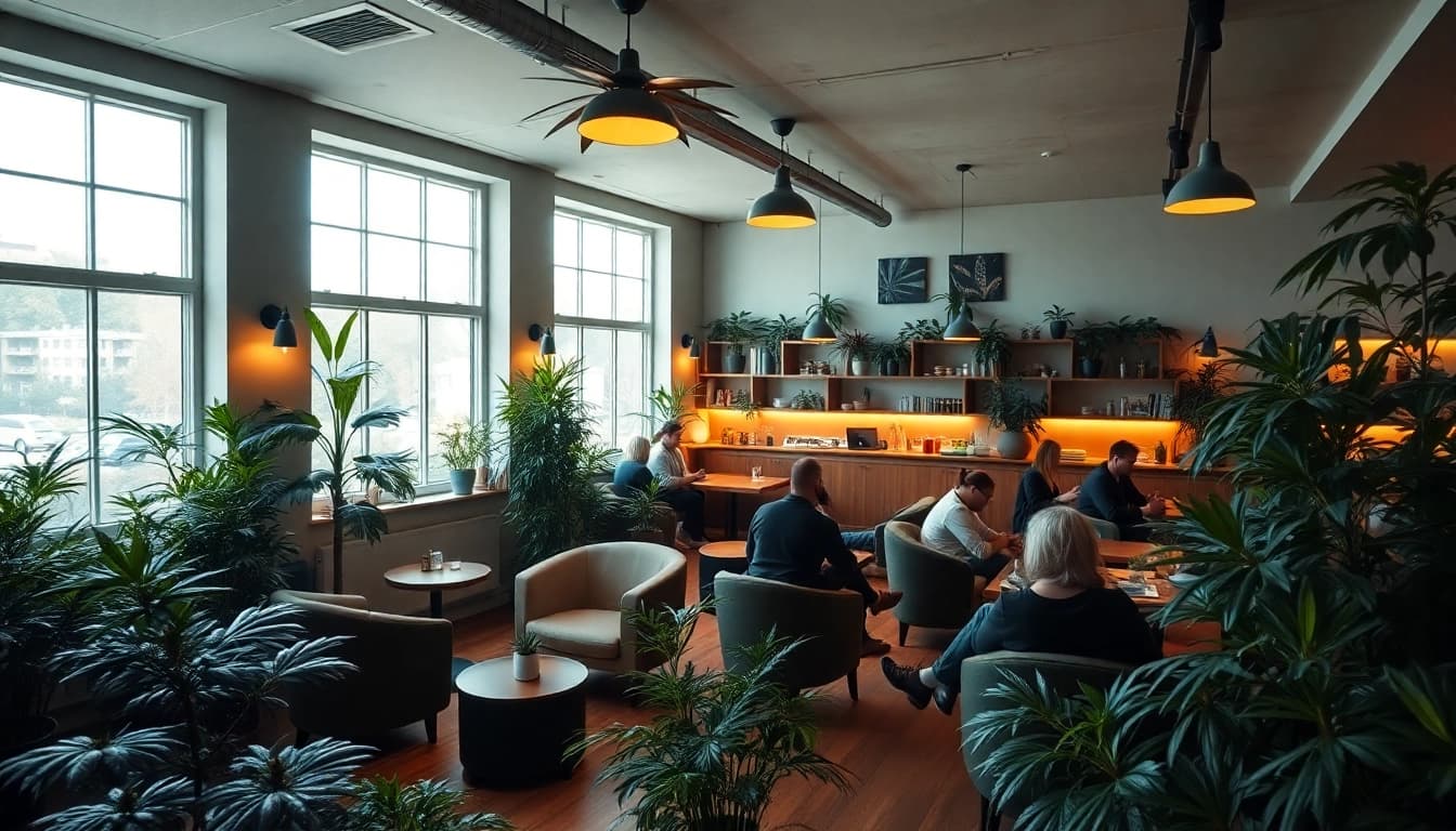 Besonders gemütliche Atmosphäre im cannabis club hamburg, wo Besucher entspannen und die Kultur genießen.
