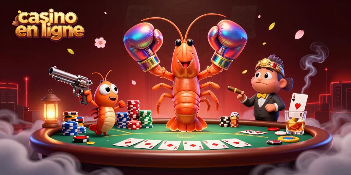 Plongez dans l'univers du casino en ligne avec des personnages colorés et une atmosphère dynamique.