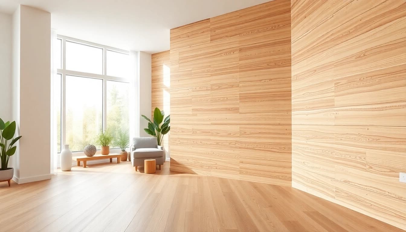Apply stylish wall planks in a modern home interior with natural light and warm textures.