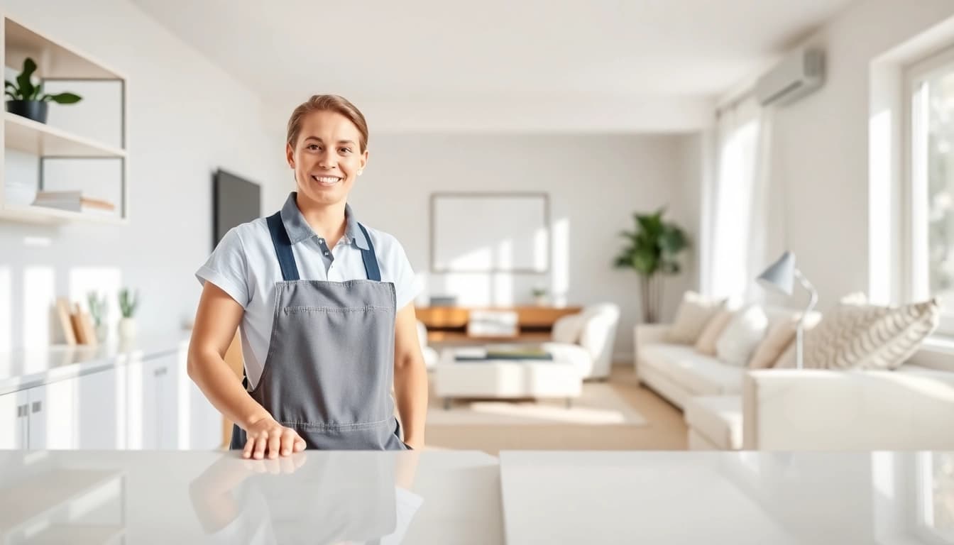 Experience top-quality cleaning services calgary with a professional cleaner in a sparkling home.
