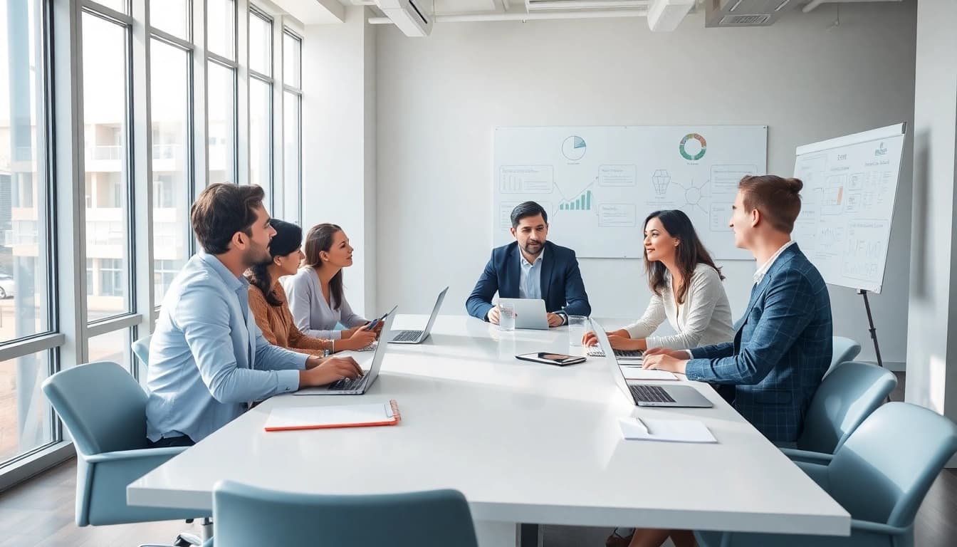 Collaboration among Corporate Event Planners in a modern office setting during a planning session.