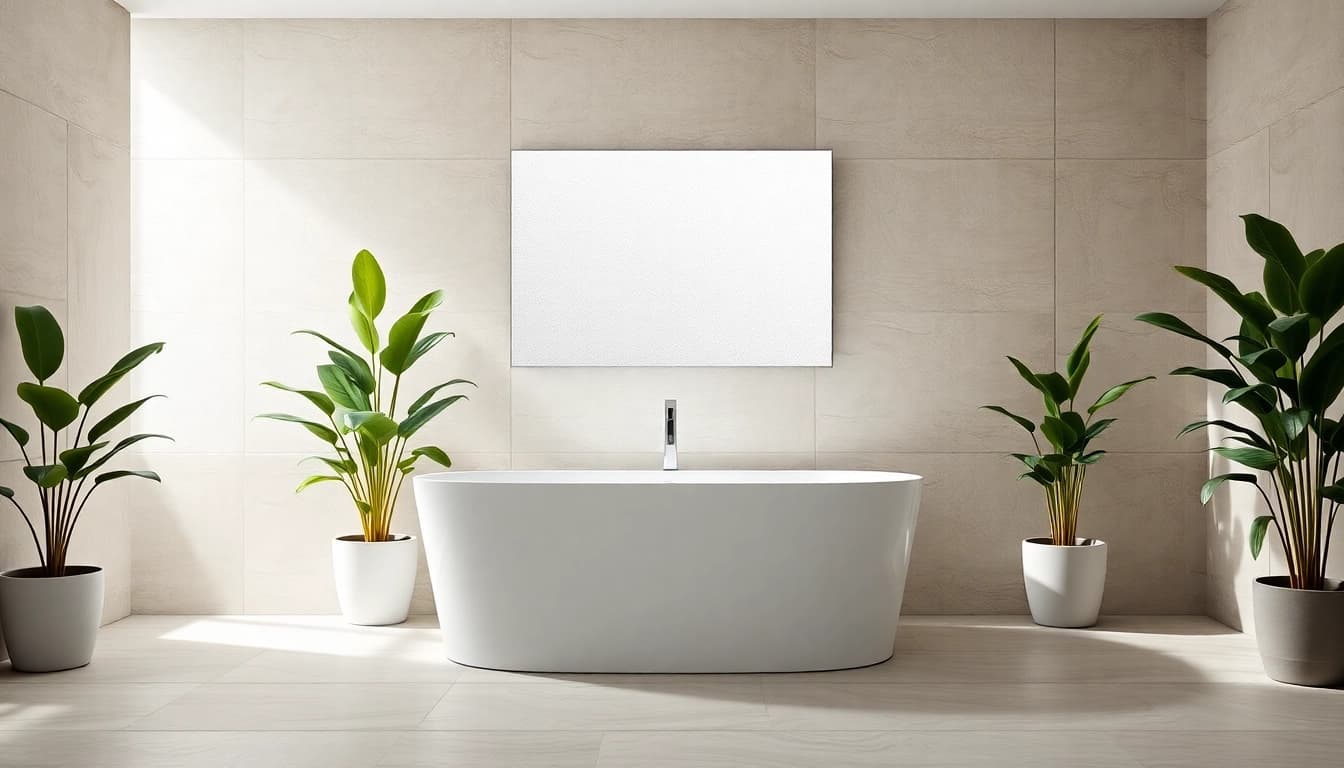 Installierte duschkabine 90x90 in modernem Badezimmer mit eleganten Details