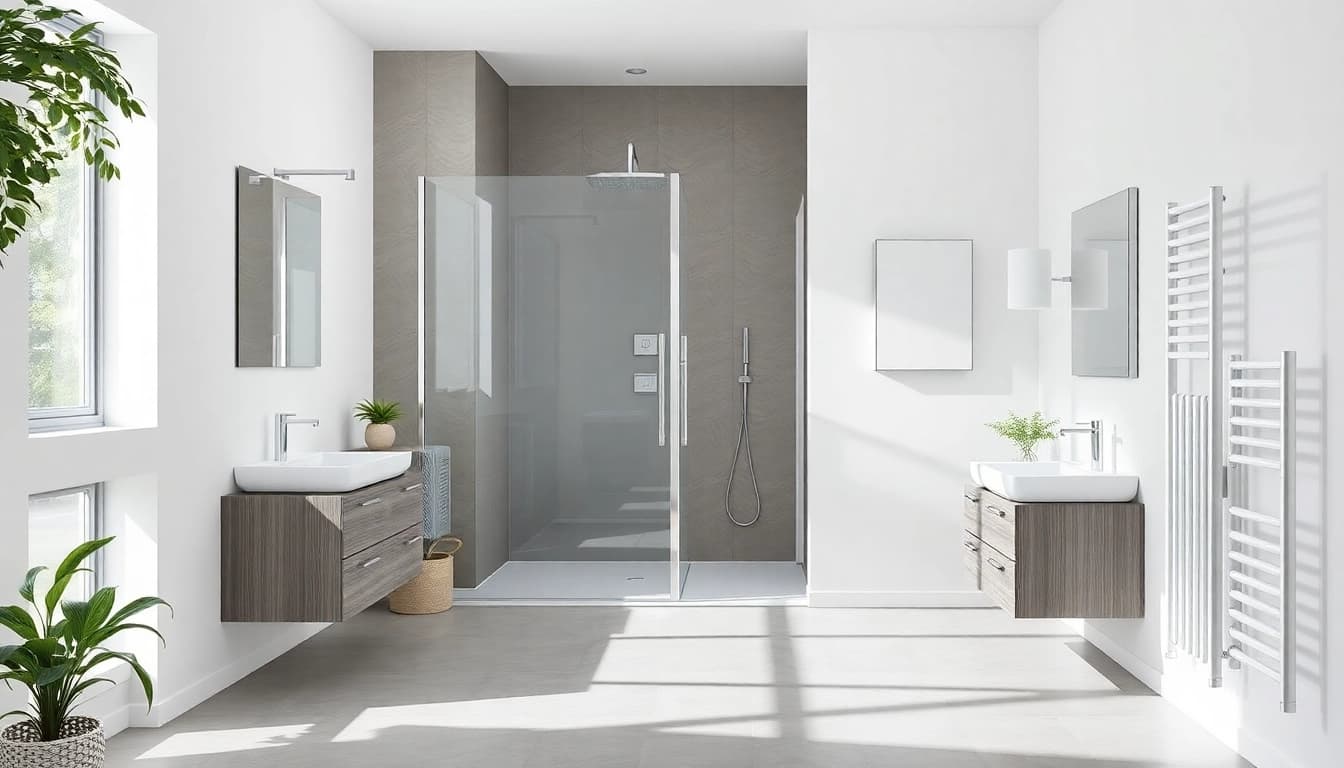Erleben Sie innovative Sonni sanitär Produkte in einem modernen Badezimmer-Design.
