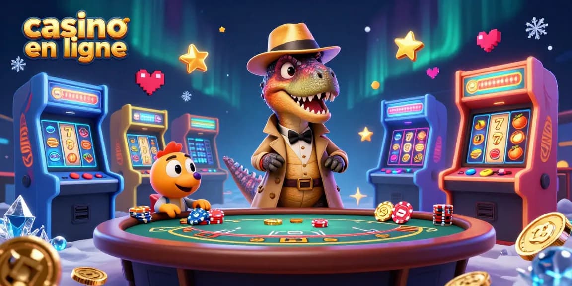 Plongez dans l'univers des jeux avec notre casino en ligne, où un vélociraptor tente de compter les cartes.