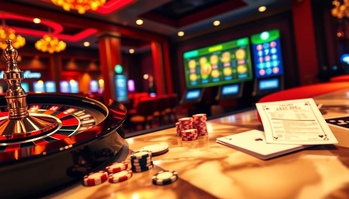 Experience high-stakes action with online gambling at https://xx88.pizza/, featuring poker chips and a roulette wheel.