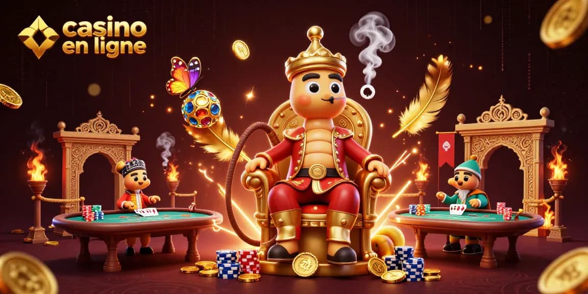 Jouez sur un casino en ligne avec une illustration captivante d'une chenille maître de hookah.