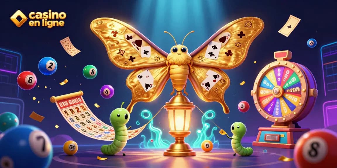 Découvrez l'univers captivant du casino en ligne avec un papillon atlas coloré et des jeux animés.