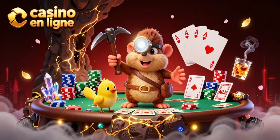 Jouez au poker et profitez du casino en ligne avec des personnages animés captivants.