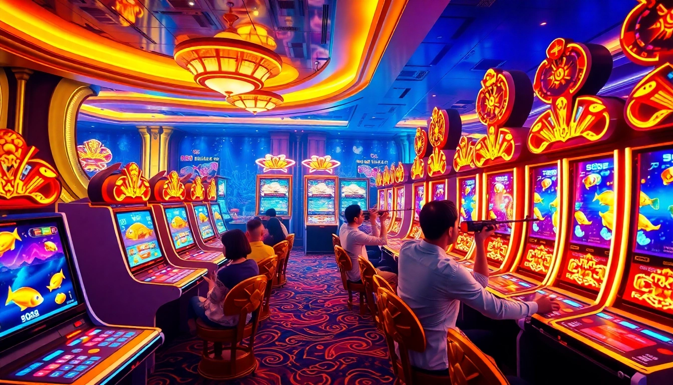 Bắn cá đổi thưởng in a vibrant online casino environment, featuring dynamic graphics and exciting gameplay.