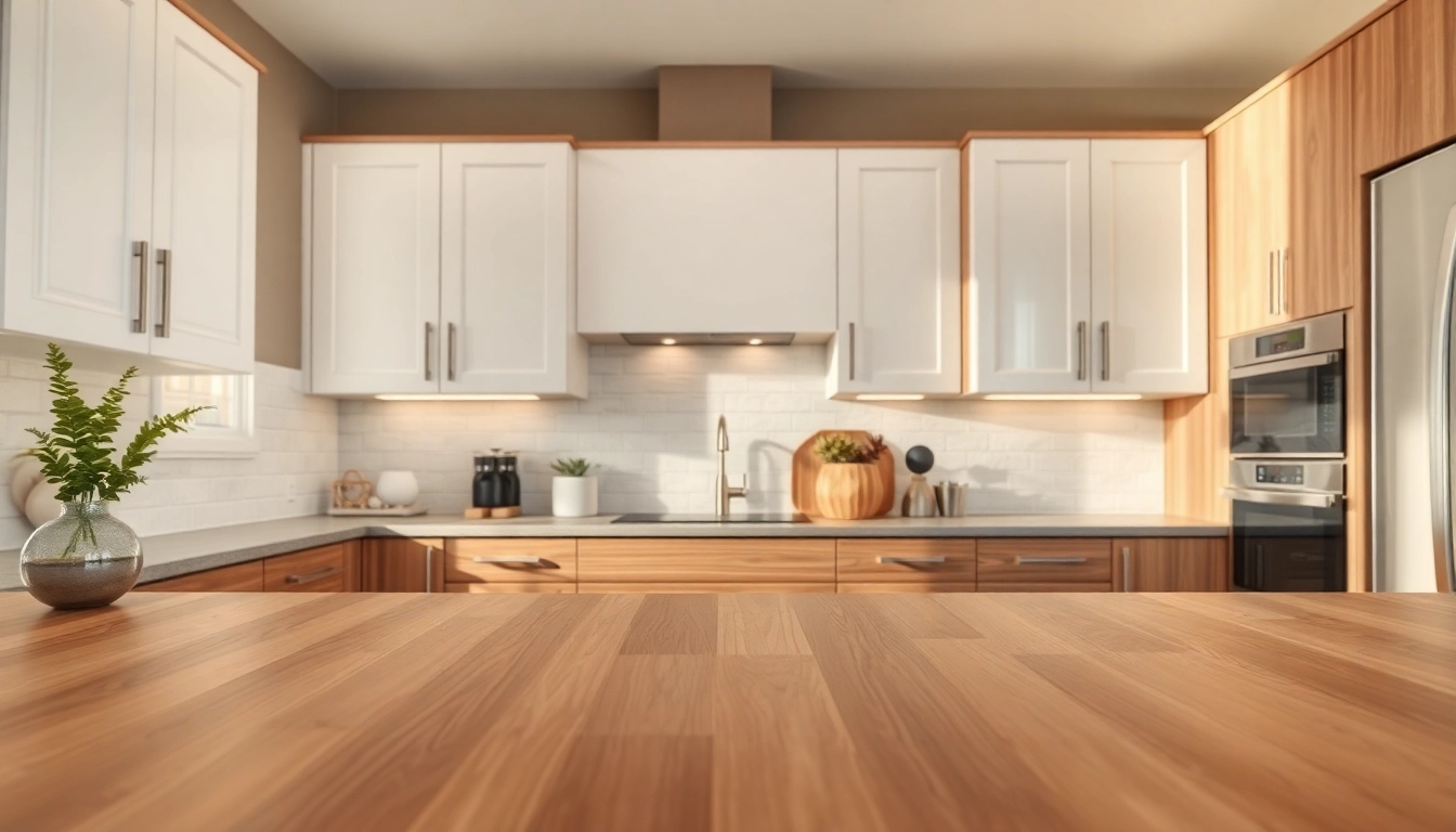 Experience stunning Cabinet Refacing Saint Petersburg FL with elegantly refinished cabinets in a modern kitchen.