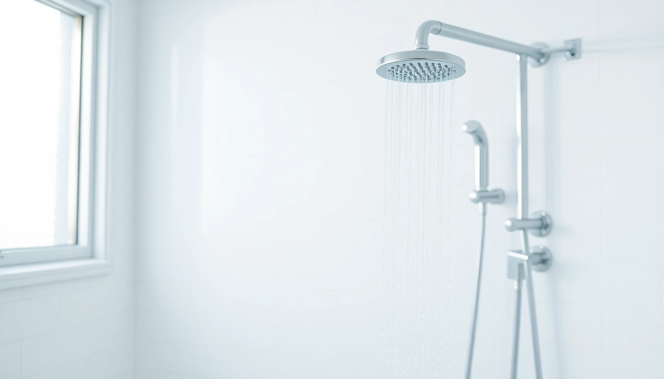 Experience elegant showers au with a stylish chrome shower set in a modern bathroom ambiance.
