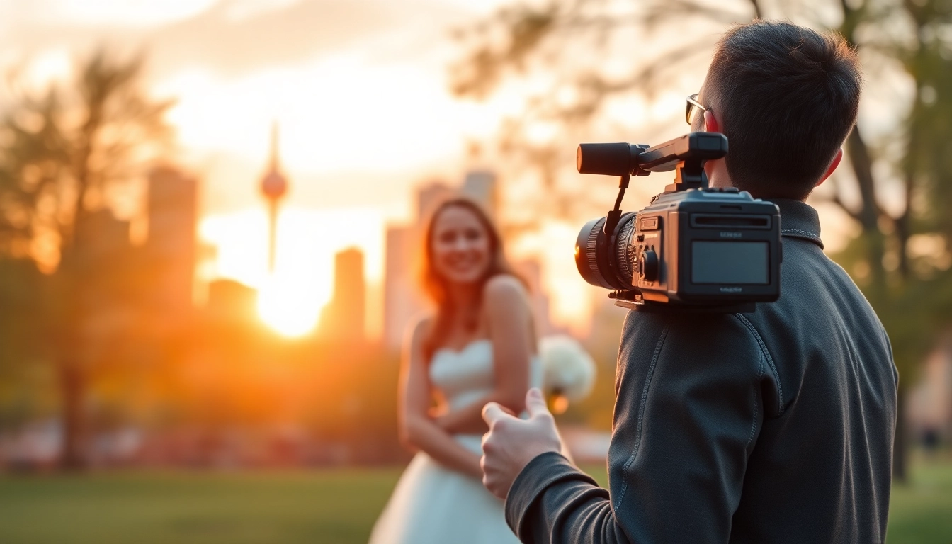 On-location videography toronto showcasing a wedding videographer capturing memorable moments.