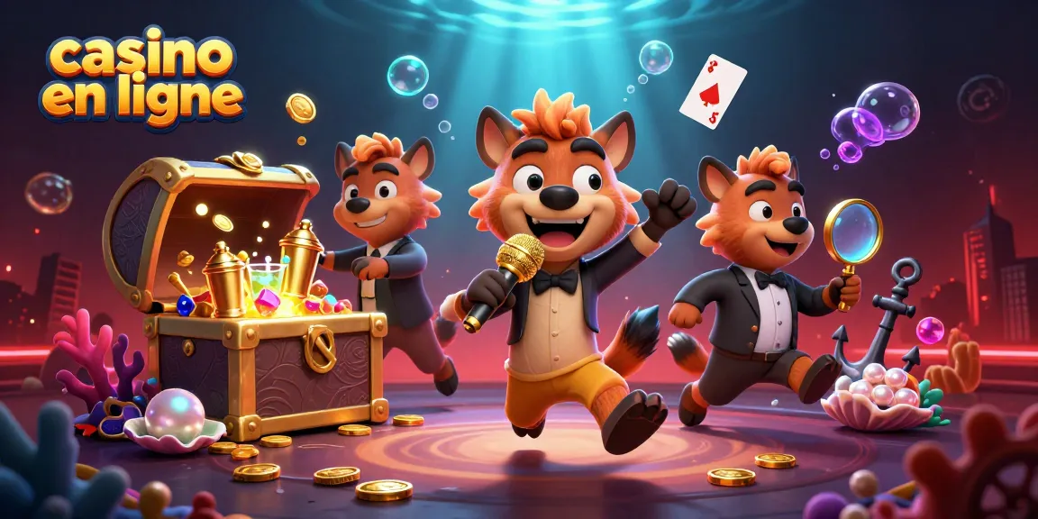 Casino en ligne animé par des hyènes dans un club comique sous-marin.