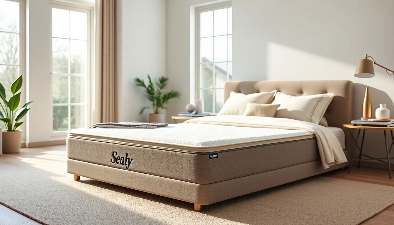 Showcase Sealy mattress foundation in a cozy bedroom with natural light and stylish decor.