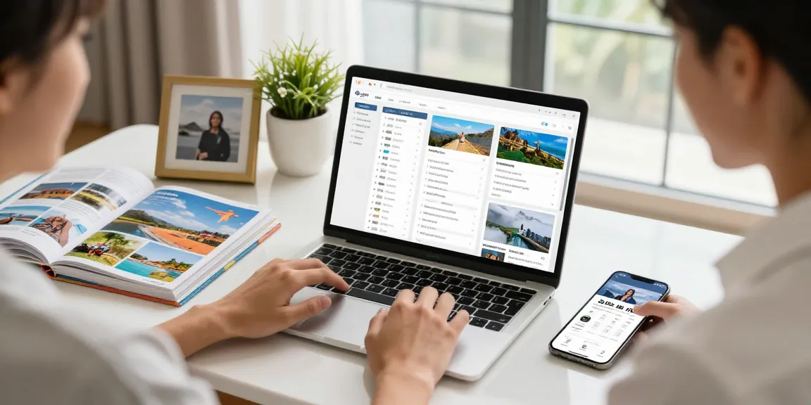 Itinerary builder used by a travel advisor planning luxury trips with client-focused tools and branding elements.