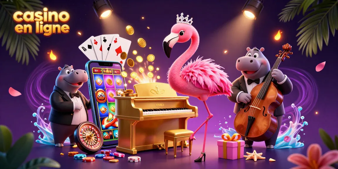 Des moments excitants de casino en ligne avec un flamingo chanteur et un hippo bassiste.