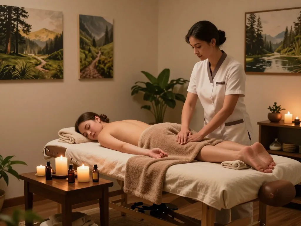 Experience a soothing 논현동마사지 therapy session in a tranquil spa setting.