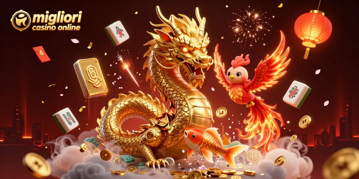 Scopri i migliori casino online con il drago dorato e il pesce fortunato in un'atmosfera vibrante.