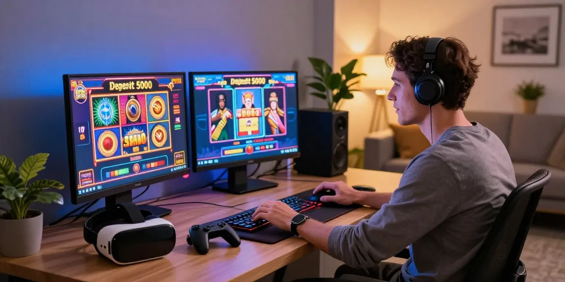 Exciting slot deposit 5000 gaming setup with vibrant screen and engaging atmosphere.