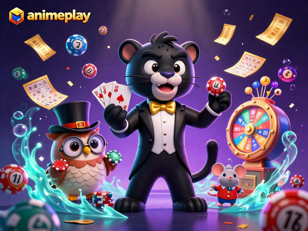 Mencoba keberuntungan di animeplay dengan karakter kartu dan chip poker yang seru.