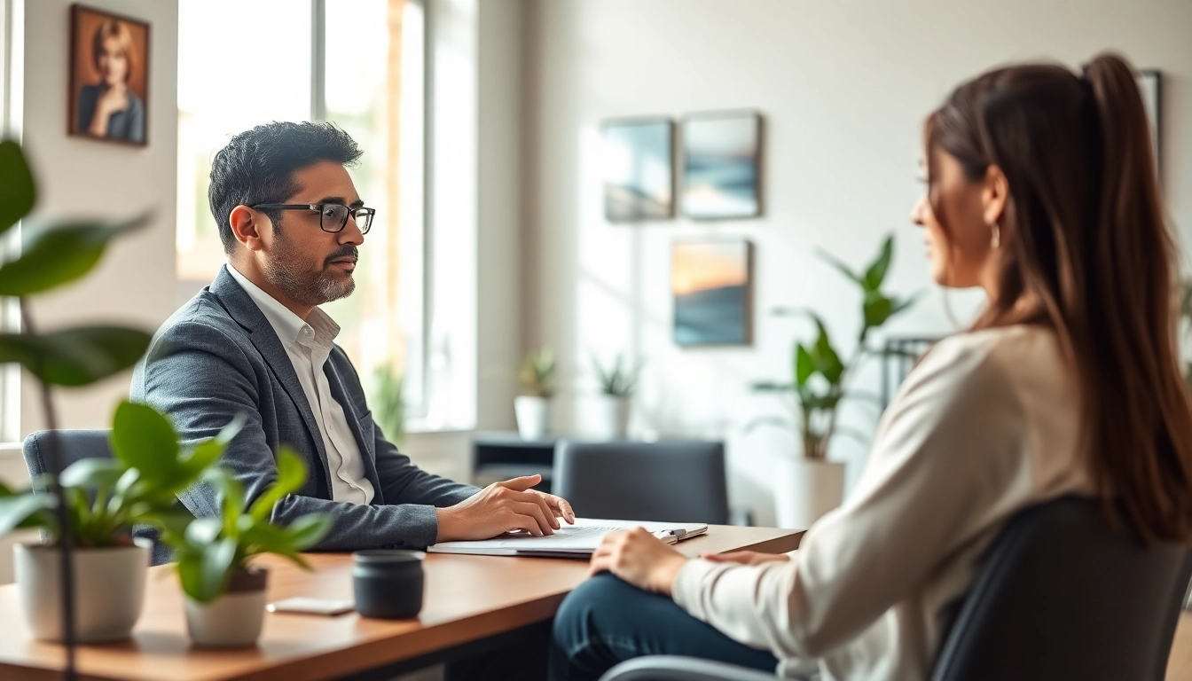A therapist consulting with a client, representing an affordable psychiatrist in dubai.