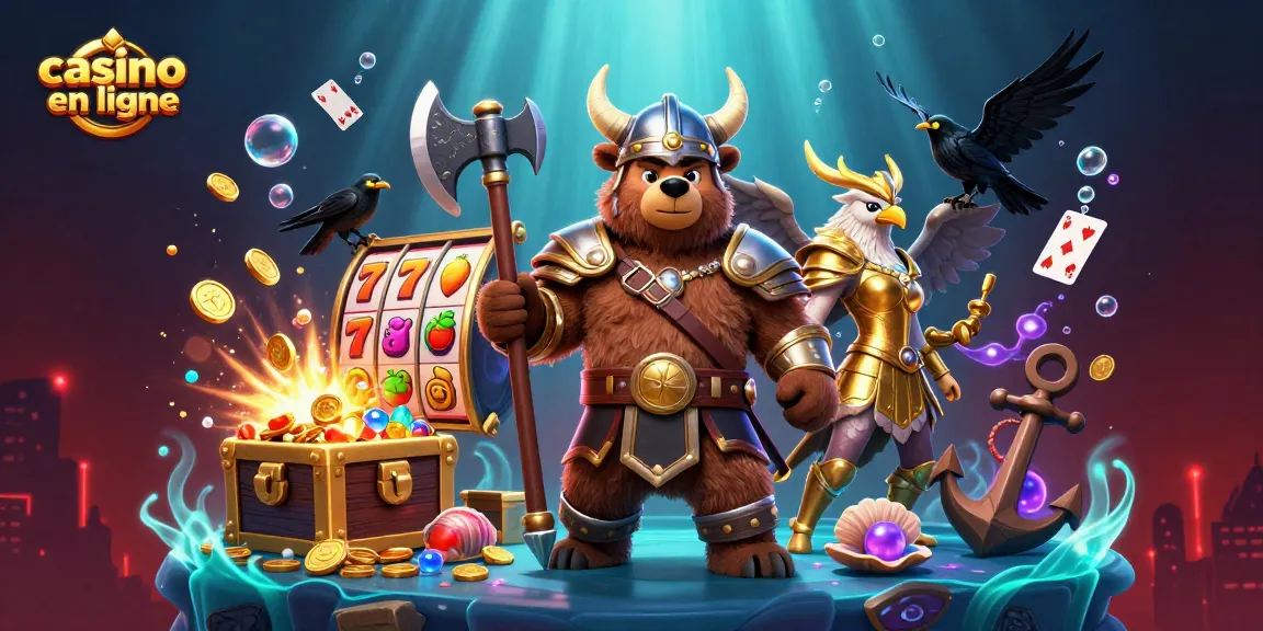 Vivez l'excitation du casino en ligne avec une scène dynamique des personnages et des éléments de jeu palpitants.