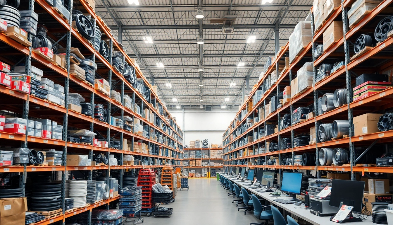 Browse high-quality products at https://factoryoemsupply.com/ in a well-organized automotive parts warehouse.