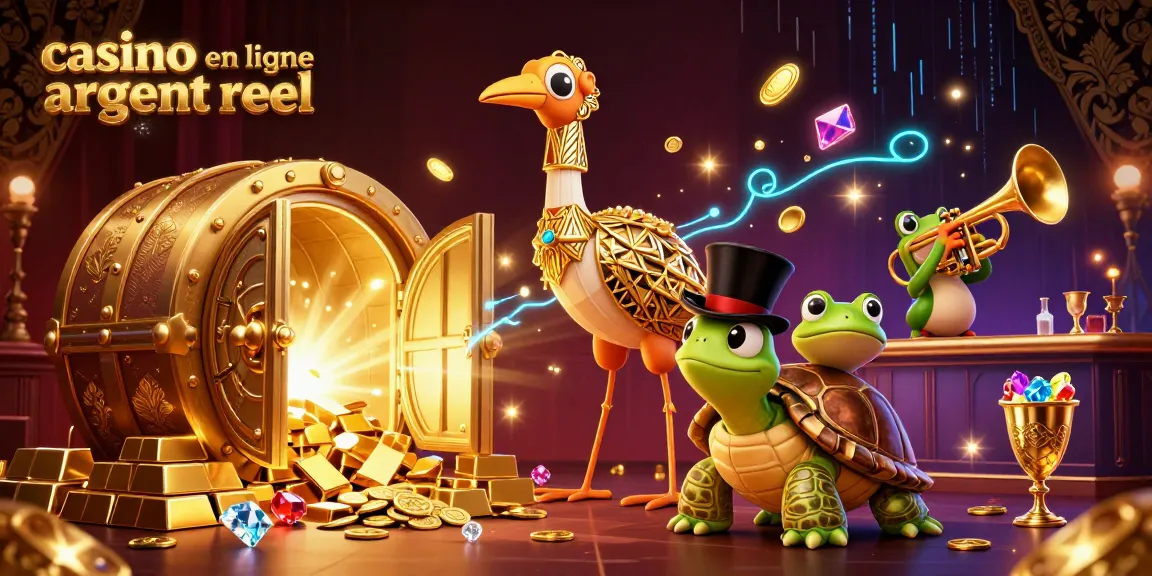 Plongez dans l'univers du casino en ligne argent réel avec action, trésors et jeux animés.