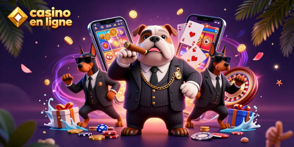 Jouer au casino en ligne avec des personnages animés, pièces d'or et machines à sous colorées.