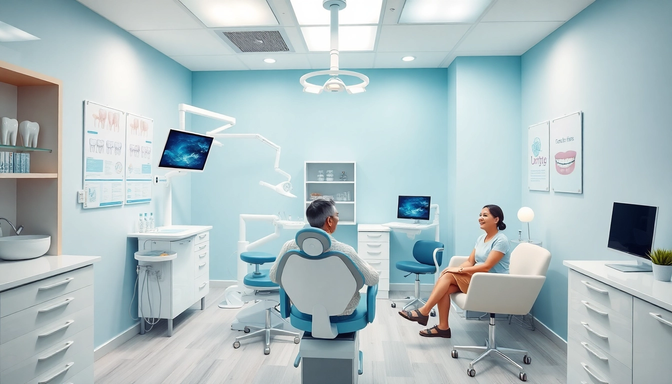 スマイルモア矯正 口コミ in a modern dental clinic setting with patient consultation.