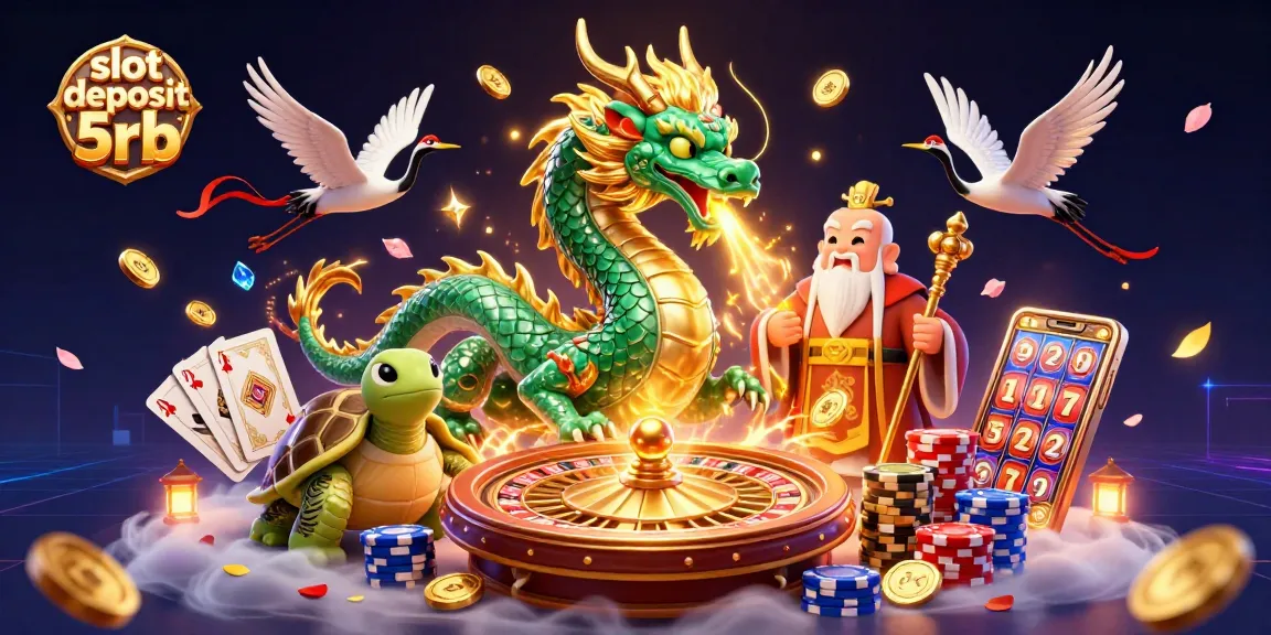 Experience excitement with slot deposit 5rb as golden coins and lucky symbols light up the scene.