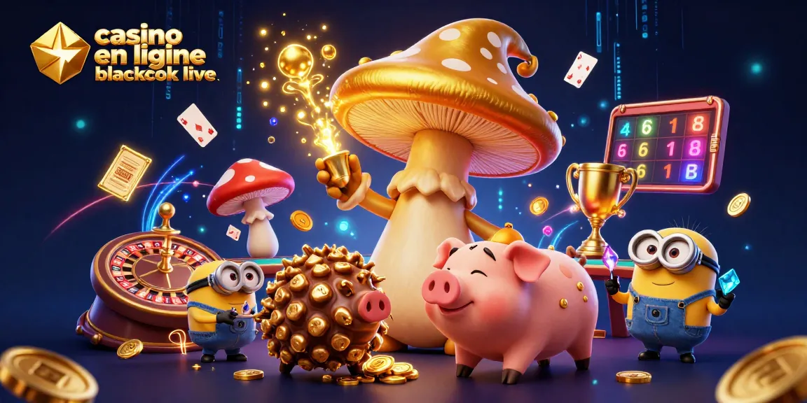 Profitez du jeu de casino en ligne blackjack live avec un magicien et son cochon truffier, entourés d'éléments de jeu.