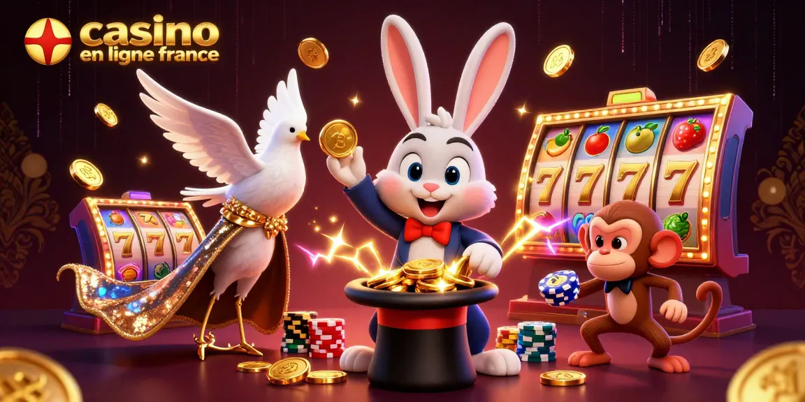 Illuminez vos gains au casino en ligne France avec un magicien et des jetons en action.