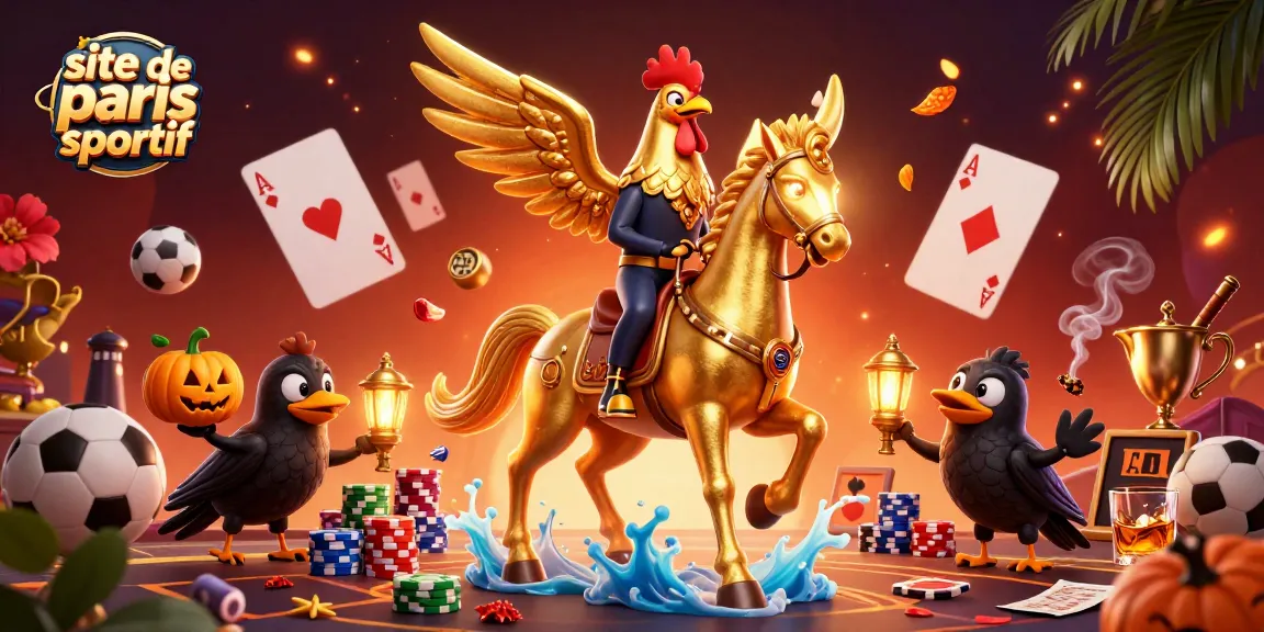 Plongez dans le site de paris sportif avec une scène de casino dynamique pleine de personnages fantastiques.