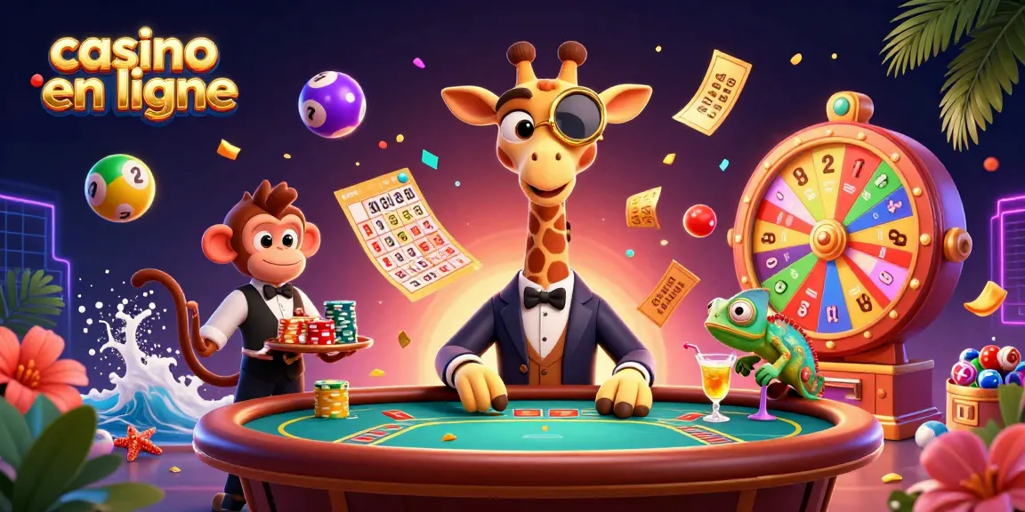 Casino en ligne : Gagnez avec notre illustration 3D captivante et animée des jeux.