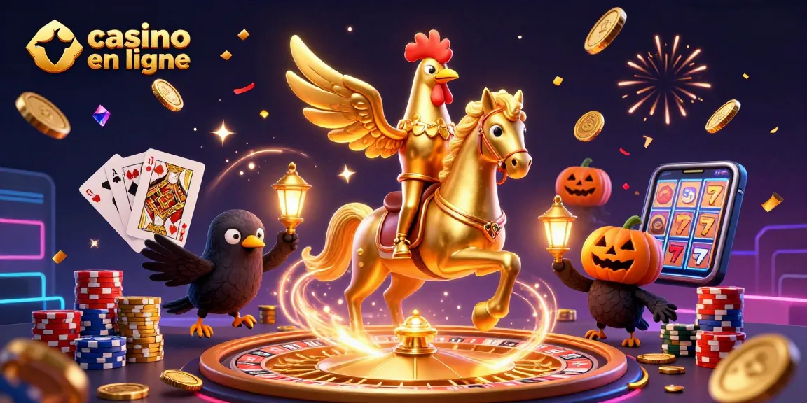 Gagnez avec le casino en ligne grâce à une illustration inspirante de fortune et de jeux.