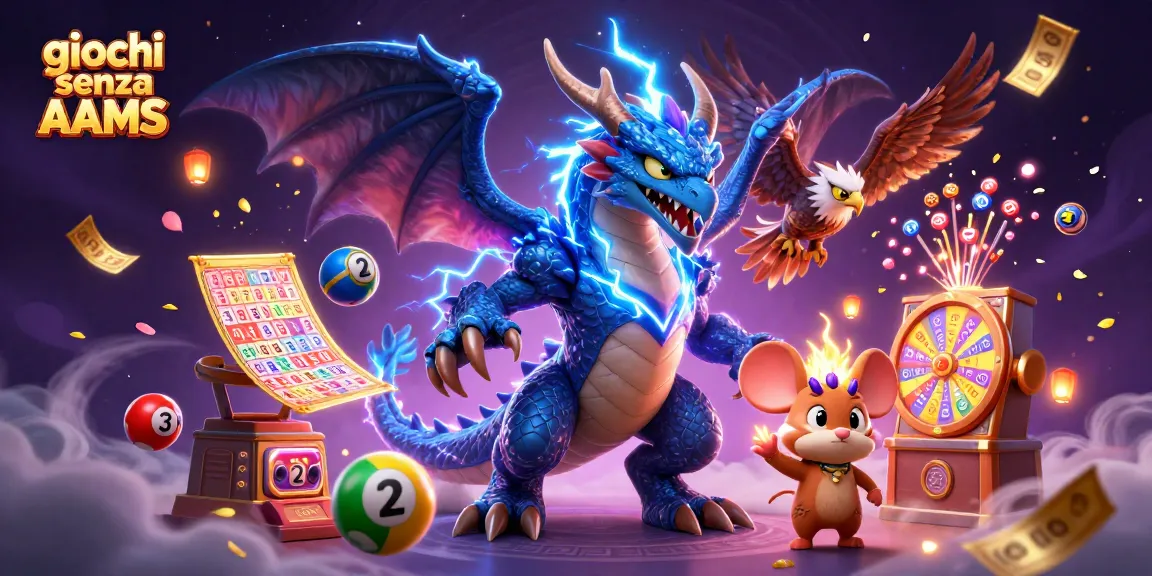 Gioca ai giochi senza AAMS in un'affascinante illustrazione con draghi e elementi promettenti.