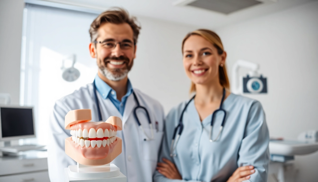 Orthodontic specialists discussing jaw alignment surgery Hawthorn with a patient in a modern clinic.