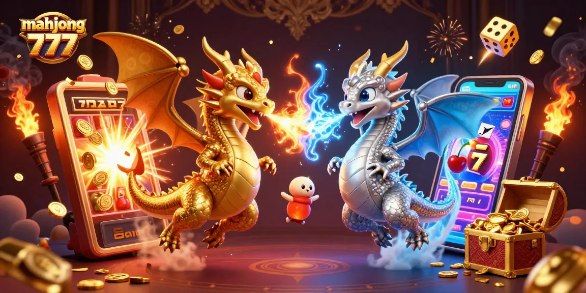 Experience thrilling wins with mahjong 777 in a vibrant casino-themed illustration featuring dynamic elements.