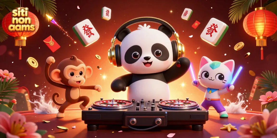 Scommetti sui siti non AAMS con il panda DJ e il monaco scatenato in un ambiente festoso e colorato