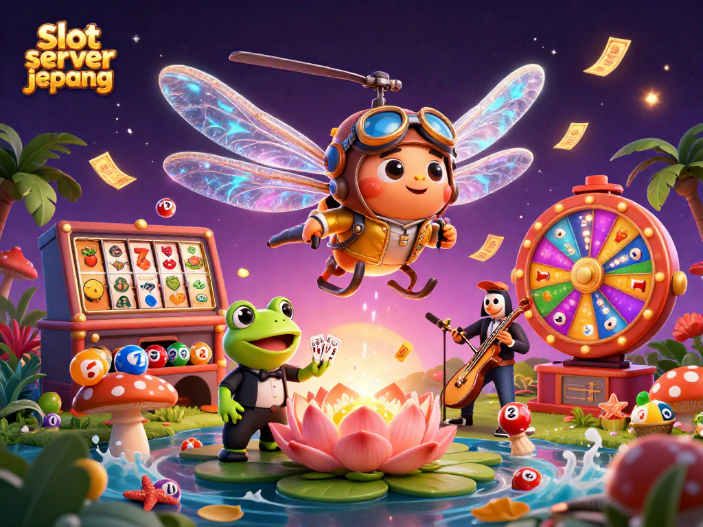 Experience slot server jepang action with vibrant characters and casino elements in this dynamic illustration.