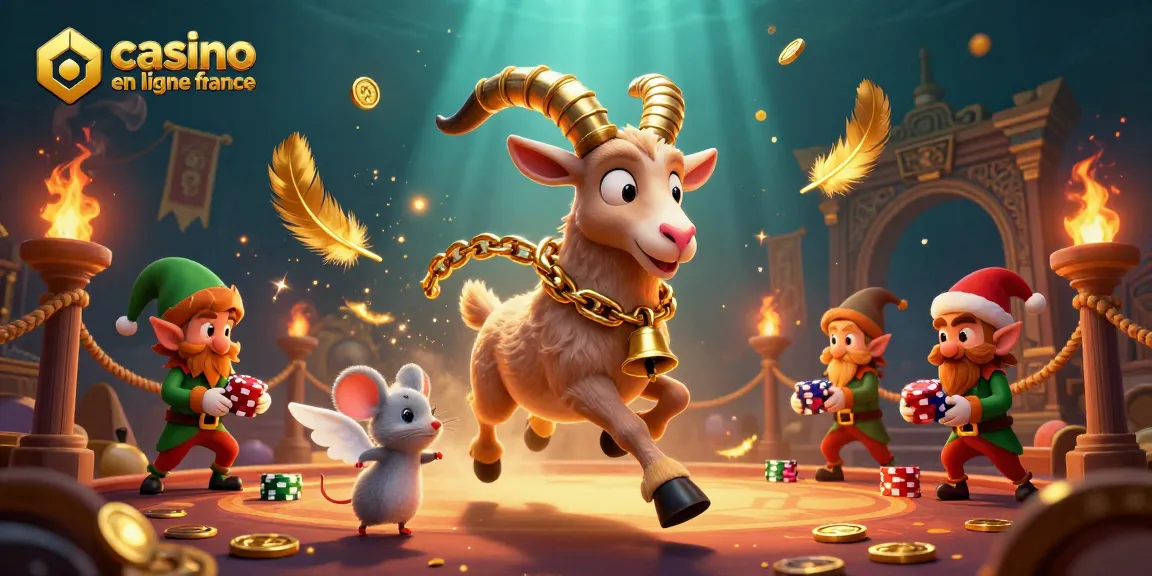Casino en ligne France : Krampus et elfes dans un casino captivant avec des jetons volés.