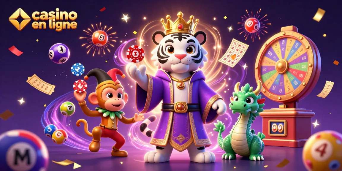 Des lots colorés et un tigre élégant font la fête dans ce casino en ligne animé.