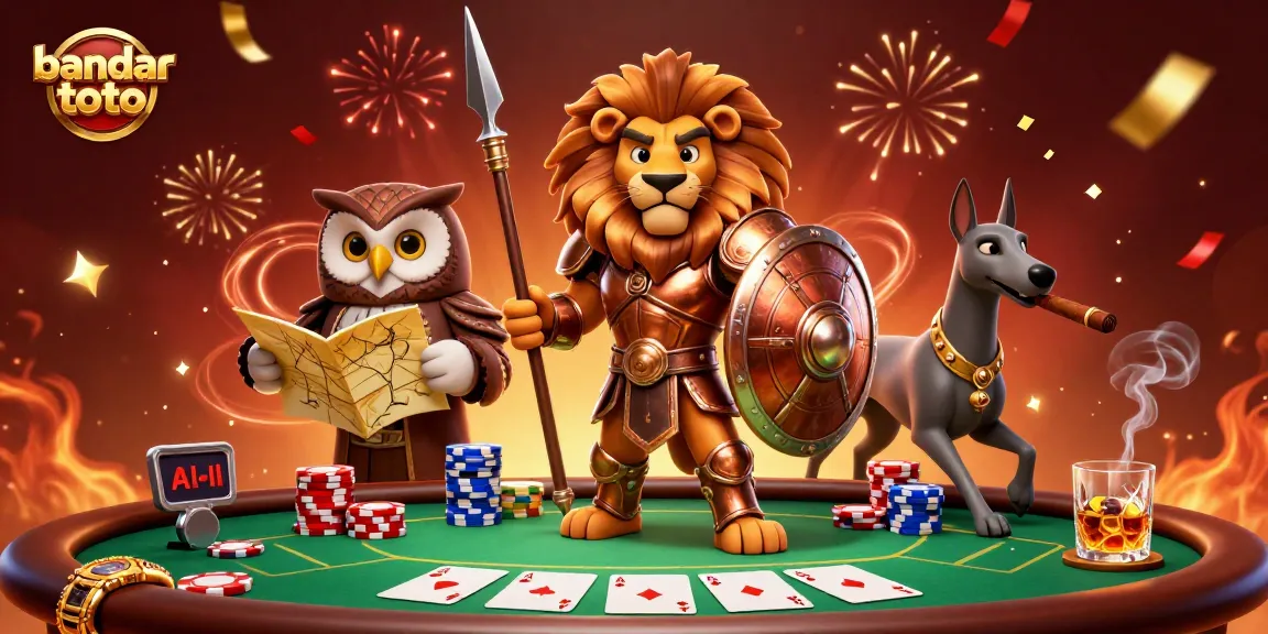 Experience the thrill of bandar toto with a vibrant poker scene and dynamic characters in 3D