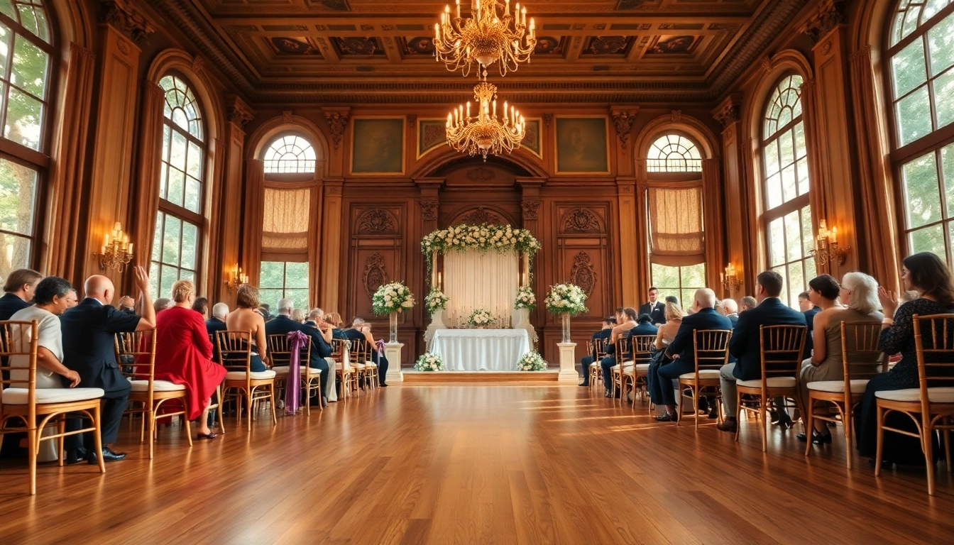 Stunning view of Jacksonville Wedding Venue with elegant decor and atmospheric lighting.