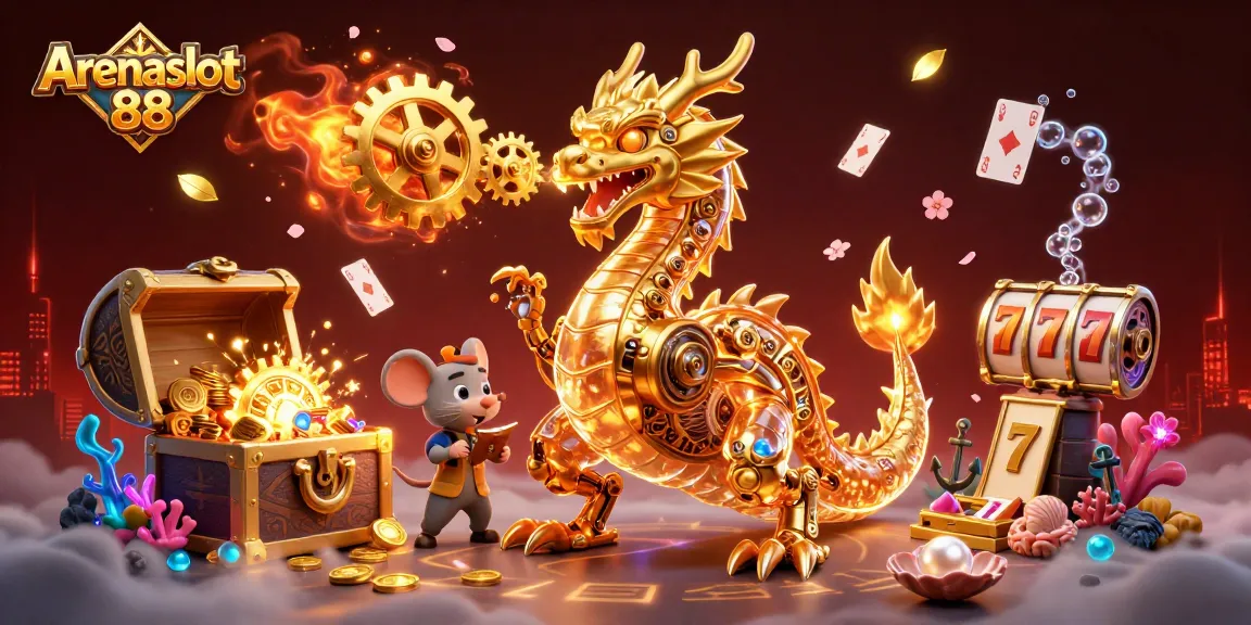 Arenaslot 88 menghadirkan mesin slot menggoda yang dikelilingi oleh harta karun perjudian dan elemen fantasi.