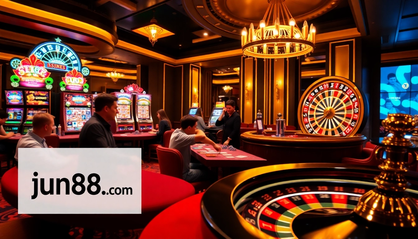 Experience the excitement of jun88.com with engaging casino gameplay and vibrant gaming visuals.