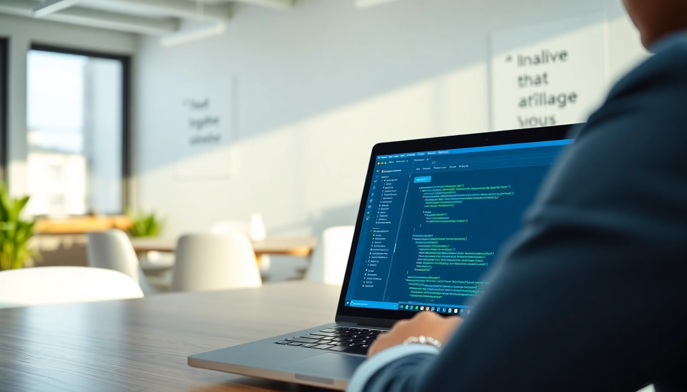 Analyze SEO strategies with ChatGPT in a modern office workspace.