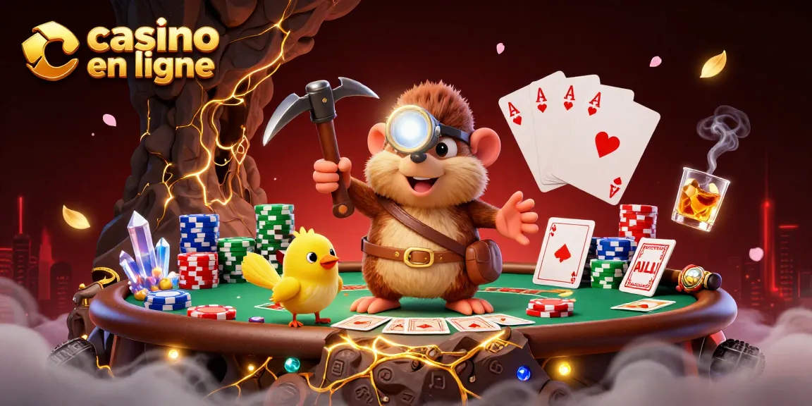 Jouez au poker et profitez du casino en ligne avec des personnages animés captivants.