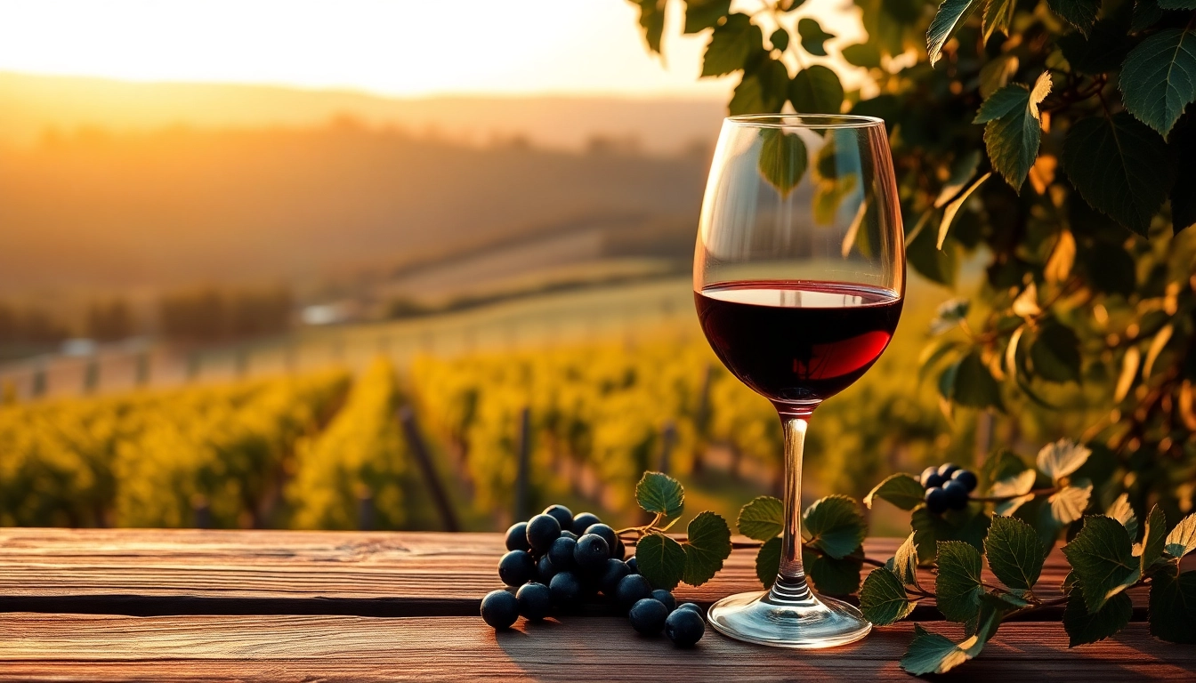 Tasting Tempranillo wine in a sophisticated vineyard setting.